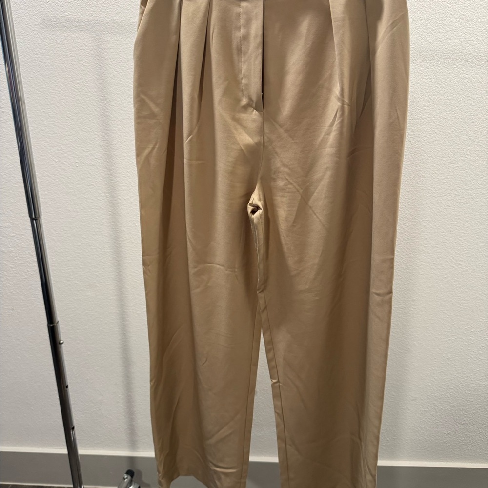 And Now This Women's Tan Wide Leg Pants
